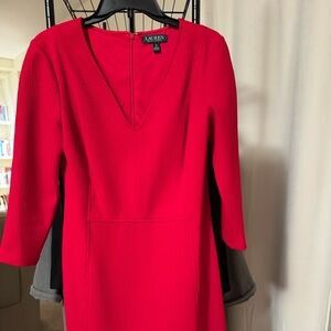 Ralph Lauren red dress like new